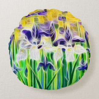 Abstrakte Iris-Kissen Rundes Kissen