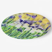 Abstrakte Iris-Papier-Servietten Pappteller (Schrägansicht)