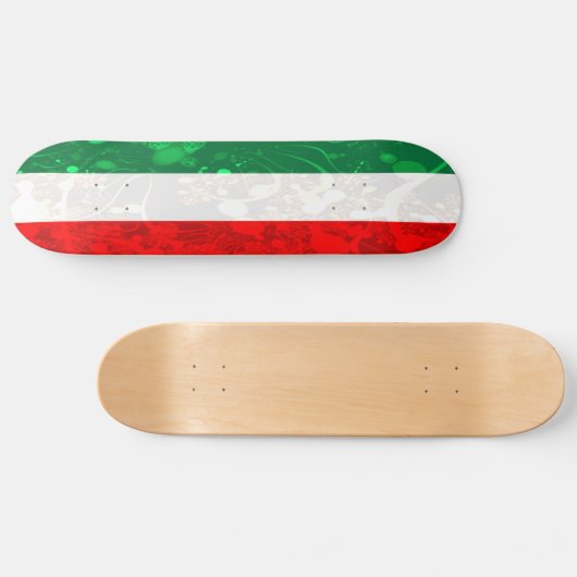 Abstrakte italienische Flagge Skateboard (Horizontal)