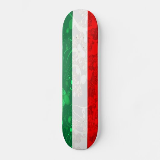 Abstrakte italienische Flagge Skateboard (Vorderseite)