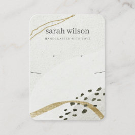 Abstrakte Ivory Black Gold-Kette Earring Display Visitenkarte