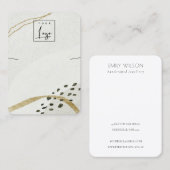 Abstrakte Ivory Black Gold Necklace Logo-Display Visitenkarte (Vorne/Hinten)