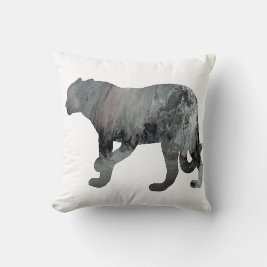 Abstrakte Jaguar-Silhouette Kissen (Vorderseite)