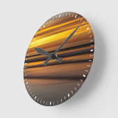Abstrakte Jahreszeit bei Sonnenuntergang, CA Runde Wanduhr (Winkel)