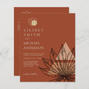 Abstrakte Japandi-Skandinavische Hochzeit