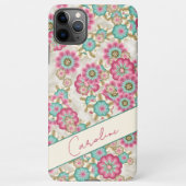 Abstrakte japanische Blume Art Muster iPhone Hülle (Rückseite)