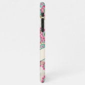 Abstrakte japanische Blume Art Muster iPhone Hülle (Linke Seite)