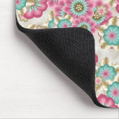 Abstrakte japanische Blume Art Muster Mousepad (Ecke)