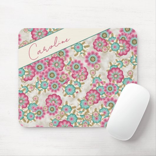 Abstrakte japanische Blume Art Muster Mousepad (Mit Mouse)