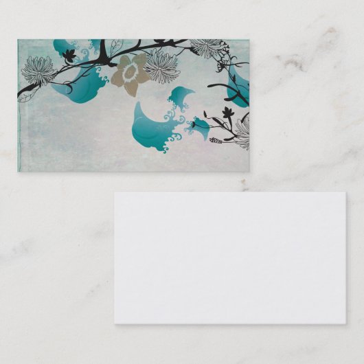 Abstrakte japanische Blumengeschäftskarten Visitenkarte (Vorne/Hinten)
