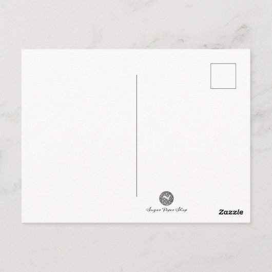 Abstrakte, japanische FeuerwerksGrafik-Designs Postkarte (Rückseite)