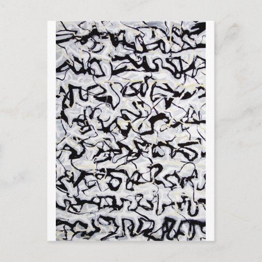 Abstrakte japanische Kalligraphie Postkarte (Vorderseite)