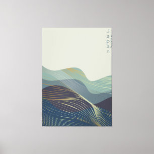 Abstrakte japanische Landschaft Leinwanddruck