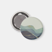 Abstrakte japanische Landschaft Magnet (Vorderseite/Rückseite)