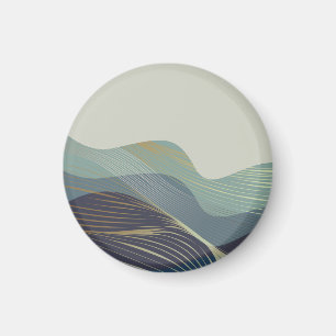 Abstrakte japanische Landschaft Magnet