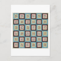 Abstrakte japanische Quilt-Style-Postkarte