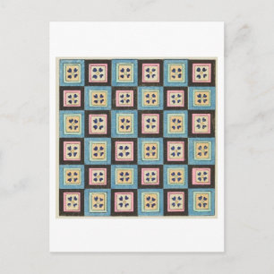 Abstrakte japanische Quilt-Style-Postkarte Postkarte
