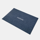 abstrakte Jeans Fußmatte (Schrägansicht)