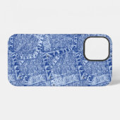 Abstrakte Jeans Taschen Patchwork Nahtloses Muster iPhone Hülle (Rückseite (Horizontal))