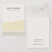 ABSTRAKTE JELLOW GRAY KERAMIK WAVS EARRING DISPLAY VISITENKARTE (Vorne/Hinten)