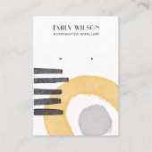 ABSTRAKTE JELLOW-SCHALTFLÄCHE STUDIEREN EARRING DI VISITENKARTE (Vorderseite)