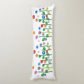 Abstrakte Jugendstil-Blume Seitenschläferkissen (Rückseite (Vertikal))