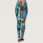 Abstrakte Jugendstil-Retrograde-Leggings Leggings (Rückseite)
