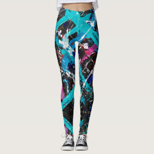 Abstrakte Jugendstil-Retrograde-Leggings Leggings