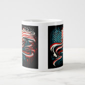 Abstrakte Jumbo-Tasse der amerikanischen Flagge (Vorderseite)