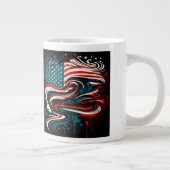 Abstrakte Jumbo-Tasse der amerikanischen Flagge (Rechts)