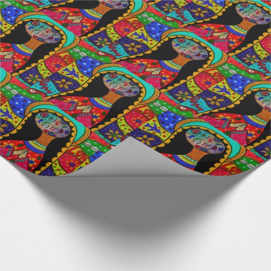 ABSTRAKTE JUNGFRAU GUADALUPE GESCHENKPAPIER (Ecke)