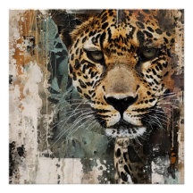 Abstrakte Jungle Cat Landschaft