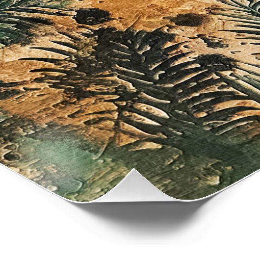 Abstrakte Jungle Cat Landschaft Poster (Ecke)