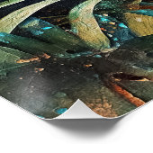 Abstrakte Jungle-Katze-Landschaft Poster (Ecke)