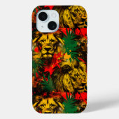 Abstrakte Jungle Rasta Lion Eine Liebe Reggae Jama Case-Mate iPhone Hülle (Rückseite)