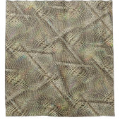 Abstrakte Jute mit leichter Metalltonschnur Duschvorhang (Vorderseite)