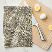 Abstrakte Jute mit leichter Metalltonschnur Geschirrtuch (Viertel Falte)