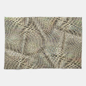 Abstrakte Jute mit leichter Metalltonschnur Geschirrtuch (Horizontal)