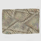 Abstrakte Jute mit leichter Metalltonschnur Golfhandtuch (Horizontal)