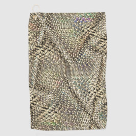 Abstrakte Jute mit leichter Metalltonschnur Golfhandtuch