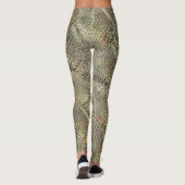 Abstrakte Jute mit leichter Metalltonschnur Leggings (Rückseite)