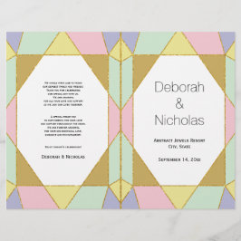 Abstrakte Juwelierfarben Modernes Hochzeitsprogram