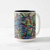 Abstrakte Kaffee-oder Tee-Tasse durch ValAries Zweifarbige Tasse (VorderseiteRechts)