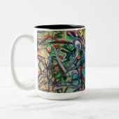 Abstrakte Kaffee-oder Tee-Tasse durch ValAries Zweifarbige Tasse (Links)