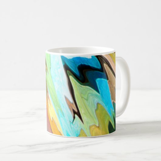 Abstrakte Kaffee-Tasse Kaffeetasse (VorderseiteRechts)