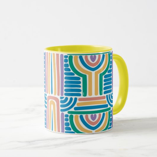 abstrakte Kaffee-Tasse Tasse (VorderseiteRechts)