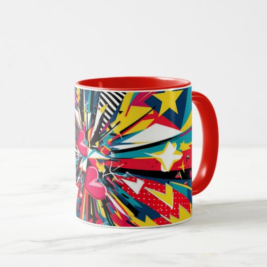 abstrakte Kaffee-Tasse Tasse (VorderseiteRechts)