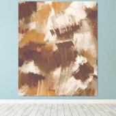 Abstrakte Kaffeefarben Paint Strokes Leinwanddruck (Insitu (Holzboden))