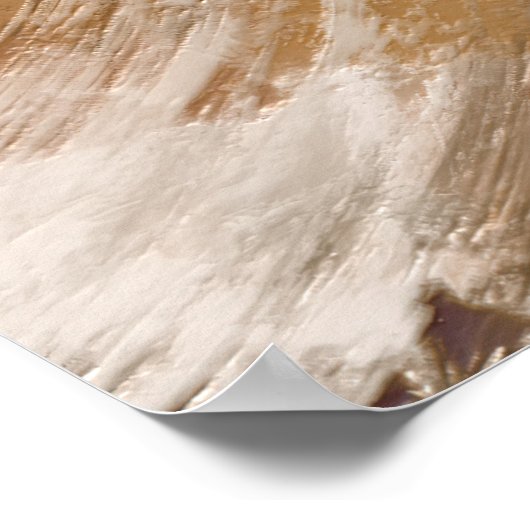 Abstrakte Kaffeefarben Paint Strokes Poster (Ecke)