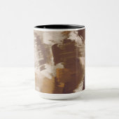 Abstrakte Kaffeefarben Paint Strokes Tasse (Zentrum)